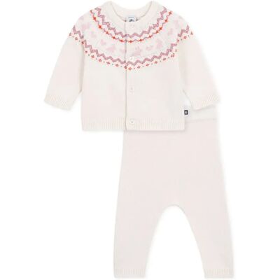 Petit Bateau Ensemble Cardigan et Pantalon Jacquard Laine Rose 3 mois - Publicité Petit Bateau Ensemble Cardigan et Pantalon Jacquard Laine Rose 3 mois - Publicité