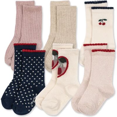 Konges Sløjd Lot de 6 Paires de Chaussettes Brillantes Ecru 19/21 - Publicité Konges Sløjd Lot de 6 Paires de Chaussettes Brillantes Ecru 19/21 - Publicité
