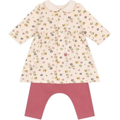 Petit Bateau Ensemble Robe et Leggings Fleurs Beige 6 mois - Publicité Petit Bateau Ensemble Robe et Leggings Fleurs Beige 6 mois - Publicité