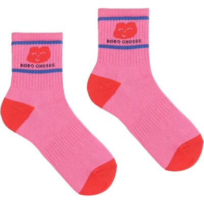Bobo Choses Chaussettes Cœur Coton Bio Rose fuschia 23/25 - Publicité Bobo Choses Chaussettes Cœur Coton Bio Rose fuschia 23/25 - Publicité