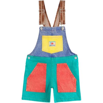 Bobo Choses Salopette Colorblock Coton Bio Turquoise 10/11 ans - Publicité Bobo Choses Salopette Colorblock Coton Bio Turquoise 10/11 ans - Publicité