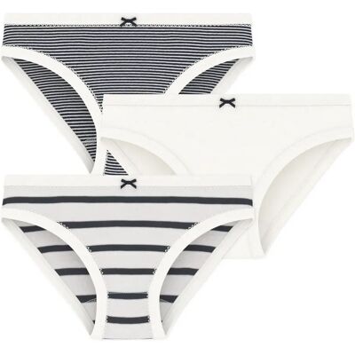 Petit Bateau Lot 3 Culottes Marinière Coton Bio Bleu marine 2 ans - Publicité Petit Bateau Lot 3 Culottes Marinière Coton Bio Bleu marine 2 ans - Publicité