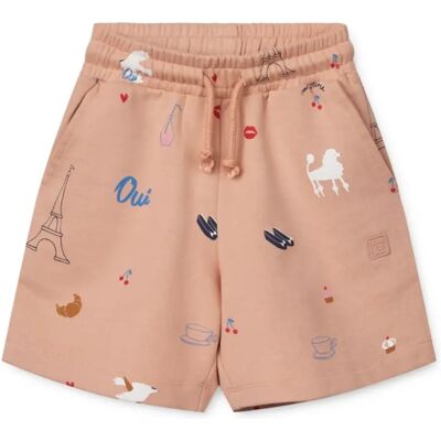 Liewood Short Gram Paris Molleton Bio Rose pêche 2 ans - Publicité Liewood Short Gram Paris Molleton Bio Rose pêche 2 ans - Publicité