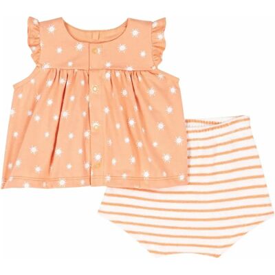 Petit Bateau Ensemble Blouse et Short Barafi Coton Bio Abricot 6 mois - Publicité Petit Bateau Ensemble Blouse et Short Barafi Coton Bio Abricot 6 mois - Publicité