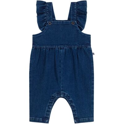 Petit Bateau Salopette Volants Denim Bleu jean 18 mois - Publicité Petit Bateau Salopette Volants Denim Bleu jean 18 mois - Publicité