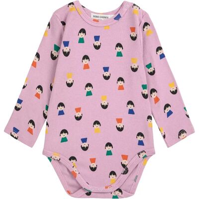 Bobo Choses Body Pions Coton Bio Lilas 12 mois - Publicité Bobo Choses Body Pions Coton Bio Lilas 12 mois - Publicité