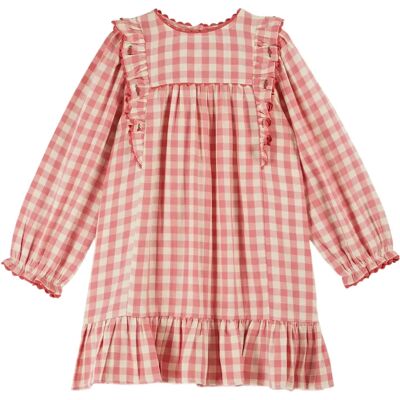 Emile et Ida Robe Volants Vichy Rose 3 mois - Publicité Emile et Ida Robe Volants Vichy Rose 3 mois - Publicité