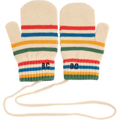 Bobo Choses Moufles Rayées Beige taille unique - Publicité Bobo Choses Moufles Rayées Beige taille unique - Publicité