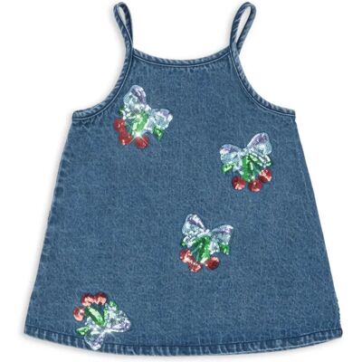 Konges Sløjd Robe en Jean Sequins Magot Coton Bio Bleu 9/10 ans - Publicité Konges Sløjd Robe en Jean Sequins Magot Coton Bio Bleu 9/10 ans - Publicité