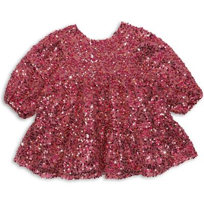 Konges Sløjd Robe Sequins Lila Rouge 9/10 ans - Publicité Konges Sløjd Robe Sequins Lila Rouge 9/10 ans - Publicité