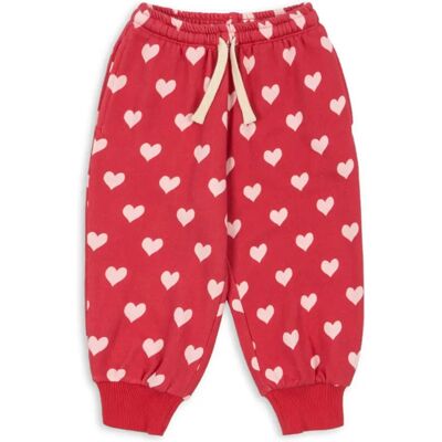 Konges Sløjd Jogger Loupy Lou Cœurs Coton Bio Rouge 12 mois - Publicité Konges Sløjd Jogger Loupy Lou Cœurs Coton Bio Rouge 12 mois - Publicité