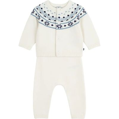 Petit Bateau Ensemble Cardigan et Pantalon Laine Ecru 18 mois - Publicité Petit Bateau Ensemble Cardigan et Pantalon Laine Ecru 18 mois - Publicité