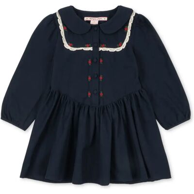 Konges Sløjd Robe Emmy Coton Bio Bleu marine 3 ans - Publicité Konges Sløjd Robe Emmy Coton Bio Bleu marine 3 ans - Publicité