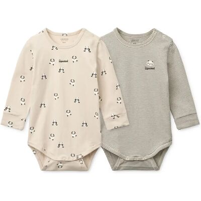 Liewood Lot 2 Bodies Yanni Pandas Coton Bio Beige 0/2 mois - Publicité Liewood Lot 2 Bodies Yanni Pandas Coton Bio Beige 0/2 mois - Publicité