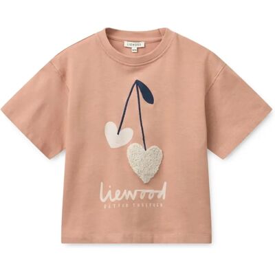 Liewood T-shirt Tyler Coeurs Coton Bio Rose 18/24 mois - Publicité Liewood T-shirt Tyler Coeurs Coton Bio Rose 18/24 mois - Publicité