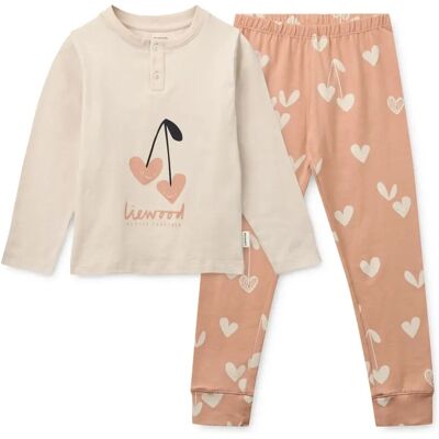 Liewood Pyjama Wilhelm Coeurs Coton Bio Rose 18/24 mois - Publicité Liewood Pyjama Wilhelm Coeurs Coton Bio Rose 18/24 mois - Publicité