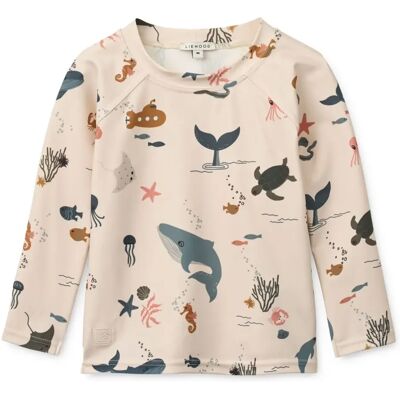 Liewood T-shirt Anti-UV Noah Poissons Fibres Recyclées Beige 12 mois - Publicité Liewood T-shirt Anti-UV Noah Poissons Fibres Recyclées Beige 12 mois - Publicité