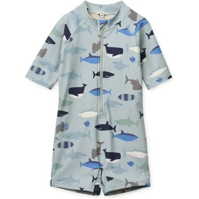 Liewood Combinaison de Bain Anti-UV Max Requins Fibres Recyclées Bleu Clair 6 mois - Publicité Liewood Combinaison de Bain Anti-UV Max Requins Fibres Recyclées Bleu Clair 6 mois - Publicité