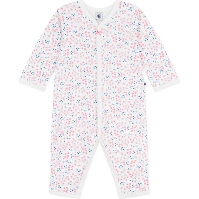 Petit Bateau Pyjama Dors Bien Fleuri Blanc 3 mois - Publicité Petit Bateau Pyjama Dors Bien Fleuri Blanc 3 mois - Publicité