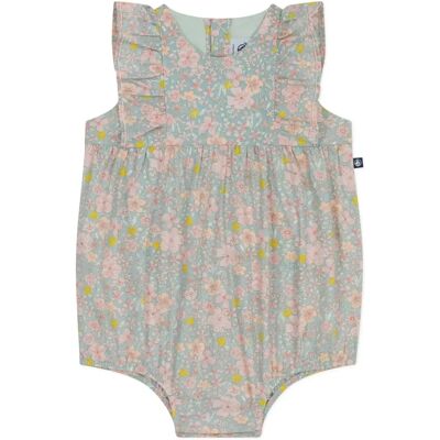 Petit Bateau Barboteuse Fleurie Popeline Coton Bio Bleu gris 18 mois - Publicité Petit Bateau Barboteuse Fleurie Popeline Coton Bio Bleu gris 18 mois - Publicité