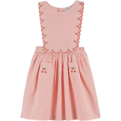 Emile et Ida Robe Tablier Vichy Coton Bio Rose 2 ans - Publicité Emile et Ida Robe Tablier Vichy Coton Bio Rose 2 ans - Publicité