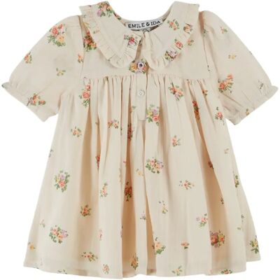 Emile et Ida Robe Ample Fleurie Coton Bio Crème 3 ans - Publicité Emile et Ida Robe Ample Fleurie Coton Bio Crème 3 ans - Publicité