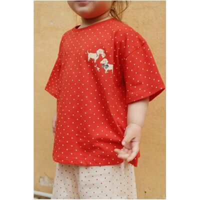 Konges Sløjd Ensemble T-shirt et Short Famo Pois Coton Bio Rouge 12 mois - Publicité Konges Sløjd Ensemble T-shirt et Short Famo Pois Coton Bio Rouge 12 mois - Publicité