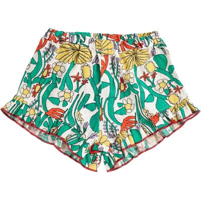 Bobo Choses Short Volants Fleuri Coton Bio Bébé Ecru 12 mois - Publicité Bobo Choses Short Volants Fleuri Coton Bio Bébé Ecru 12 mois - Publicité