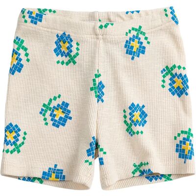 Bobo Choses Short Côtelé Fleurs Coton Bio Ecru 6 mois - Publicité Bobo Choses Short Côtelé Fleurs Coton Bio Ecru 6 mois - Publicité