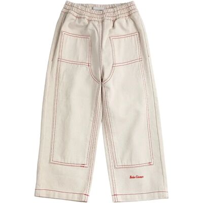 Bobo Choses Pantalon Empiècements Twill Coton Bio Blanc 6/7 ans - Publicité Bobo Choses Pantalon Empiècements Twill Coton Bio Blanc 6/7 ans - Publicité