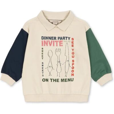 Konges Sløjd Sweat Polo Spotty Dinner Party Coton Bio Beige 12 mois - Publicité Konges Sløjd Sweat Polo Spotty Dinner Party Coton Bio Beige 12 mois - Publicité