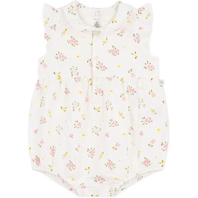 Petit Bateau Barboteuse Fleurie Seersucker Coton Bio Blanc 3 mois - Publicité Petit Bateau Barboteuse Fleurie Seersucker Coton Bio Blanc 3 mois - Publicité