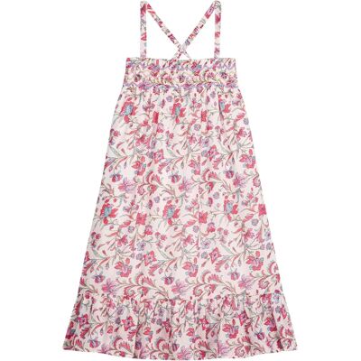 Louise Misha Robe Bretelles Marceline Fleurie Coton Bio Rose 3 ans - Publicité Louise Misha Robe Bretelles Marceline Fleurie Coton Bio Rose 3 ans - Publicité