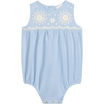 Louise Misha Barboteuse Nushan Coton Bio Bleu 6 mois - Publicité Louise Misha Barboteuse Nushan Coton Bio Bleu 6 mois - Publicité