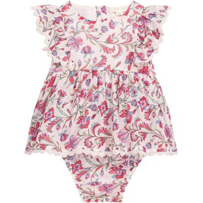 Louise Misha Robe Barboteuse Lena Fleurie Coton Bio Crème 6 mois - Publicité Louise Misha Robe Barboteuse Lena Fleurie Coton Bio Crème 6 mois - Publicité