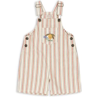 Konges Sløjd Salopette Courte Frankie Rayée Coton Bio Beige 4 ans - Publicité Konges Sløjd Salopette Courte Frankie Rayée Coton Bio Beige 4 ans - Publicité