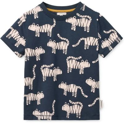 Liewood T-shirt Francis Tigres Coton Bio Bleu marine 9/12 mois - Publicité Liewood T-shirt Francis Tigres Coton Bio Bleu marine 9/12 mois - Publicité