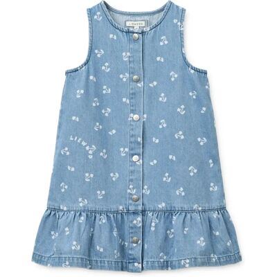 Liewood Robe Sybilla Cerises Denim Bleu 2 ans - Publicité Liewood Robe Sybilla Cerises Denim Bleu 2 ans - Publicité