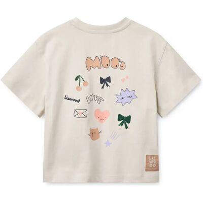 Liewood T-shirt Tyler Mood Coton Bio Ecru 18/24 mois - Publicité Liewood T-shirt Tyler Mood Coton Bio Ecru 18/24 mois - Publicité