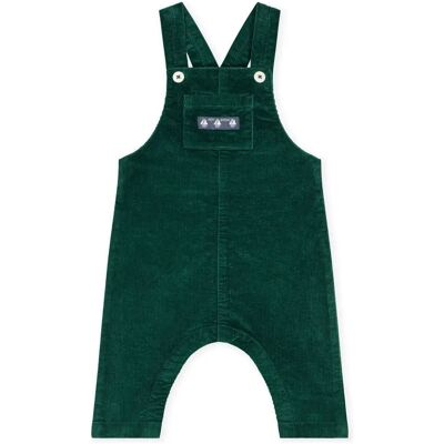 Petit Bateau Salopette Velours Côtelé Coton Bio Vert sapin 12 mois - Publicité Petit Bateau Salopette Velours Côtelé Coton Bio Vert sapin 12 mois - Publicité