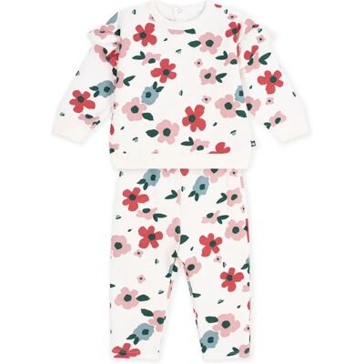 Petit Bateau Ensemble Sweat et Jogger Fleuri Coton Bio Ecru 6 mois - Publicité Petit Bateau Ensemble Sweat et Jogger Fleuri Coton Bio Ecru 6 mois - Publicité