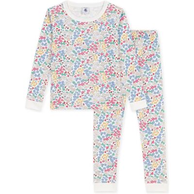 Petit Bateau Pyjama Ajusté Fleuri Coton Bio Blanc 2 ans - Publicité Petit Bateau Pyjama Ajusté Fleuri Coton Bio Blanc 2 ans - Publicité