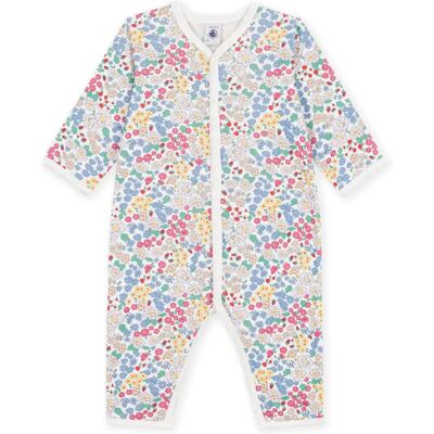 Petit Bateau Pyjama Dors Bien Sans Pieds Fleurs Coton Bio Blanc 3 mois - Publicité Petit Bateau Pyjama Dors Bien Sans Pieds Fleurs Coton Bio Blanc 3 mois - Publicité