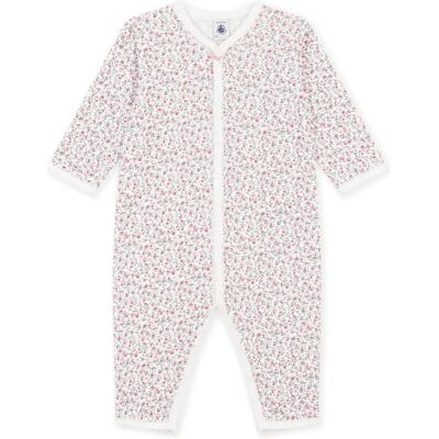 Petit Bateau Pyjama Dors Bien Sans Pieds Fleuri Coton Bio Blanc 3 mois - Publicité Petit Bateau Pyjama Dors Bien Sans Pieds Fleuri Coton Bio Blanc 3 mois - Publicité
