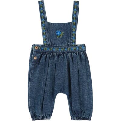 Emile et Ida Salopette Brodée Denim Bébé Bleu foncé 9 mois - Publicité Emile et Ida Salopette Brodée Denim Bébé Bleu foncé 9 mois - Publicité
