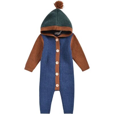 Louise Misha Combinaison Capuche Robin Maille Bleu 3 mois - Publicité Louise Misha Combinaison Capuche Robin Maille Bleu 3 mois - Publicité
