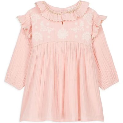 Louise Misha Robe Illi Brodée Volants Rose poudré 18 mois - Publicité Louise Misha Robe Illi Brodée Volants Rose poudré 18 mois - Publicité