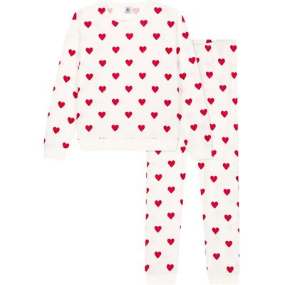 Petit Bateau Ensemble Pyjama Cœur - Collection Femme - Blanc S - Publicité Petit Bateau Ensemble Pyjama Cœur - Collection Femme - Blanc S - Publicité