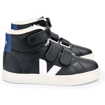 Veja Baskets Scratchs Cuir Fourrées Esplar Mid Noir 22 - Publicité Veja Baskets Scratchs Cuir Fourrées Esplar Mid Noir 22 - Publicité
