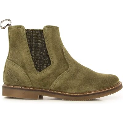 Pom d'Api Bottines Chelsea City Jodzip Suede Vert olive 24 - Publicité Pom d'Api Bottines Chelsea City Jodzip Suede Vert olive 24 - Publicité